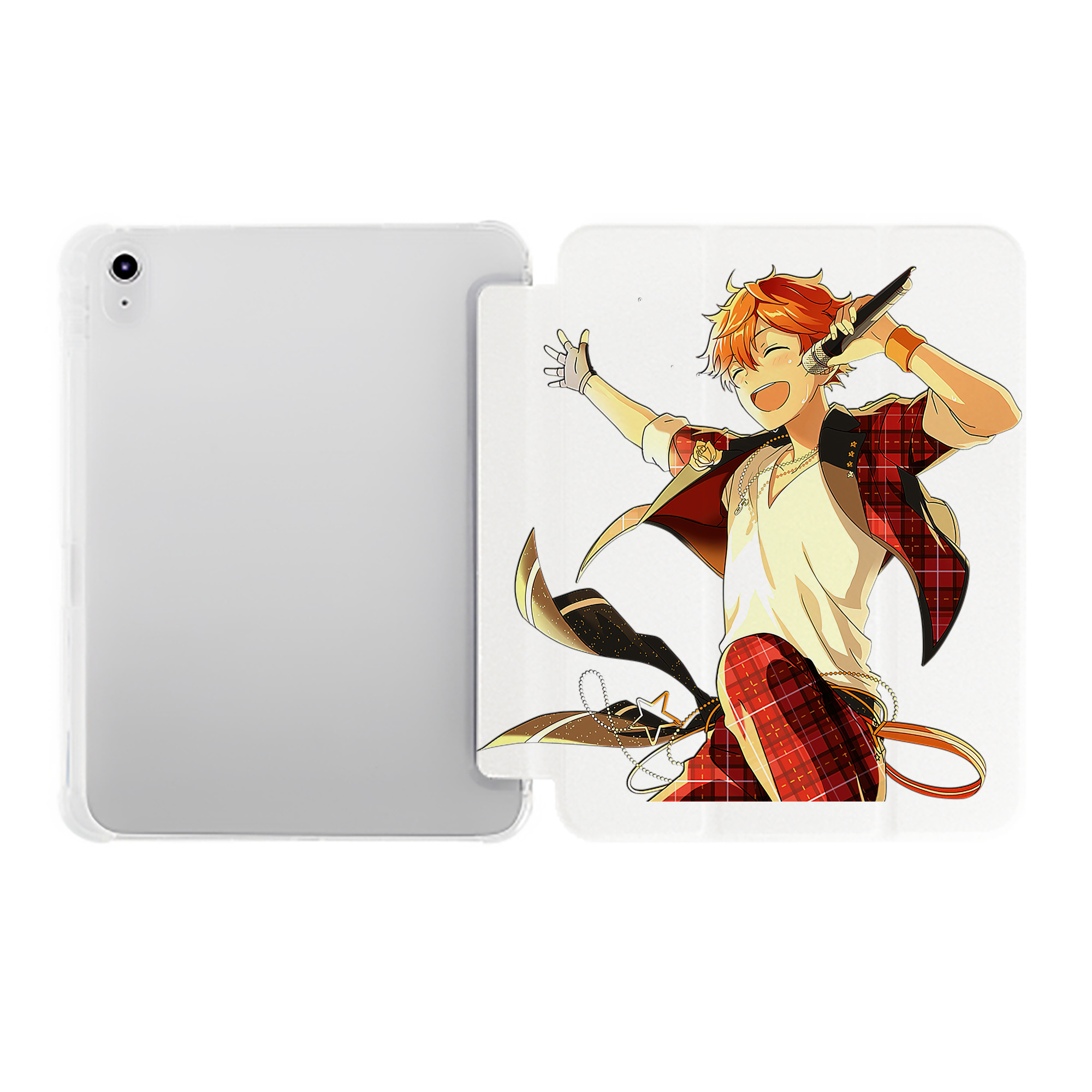 （画像用） あんさんぶるスターズ! Ensemble Stars IPad ケース ペン収納付き 三つ折りスタンド PUレザー×シリコン 対応機種9.5/10.5/10.9インチ